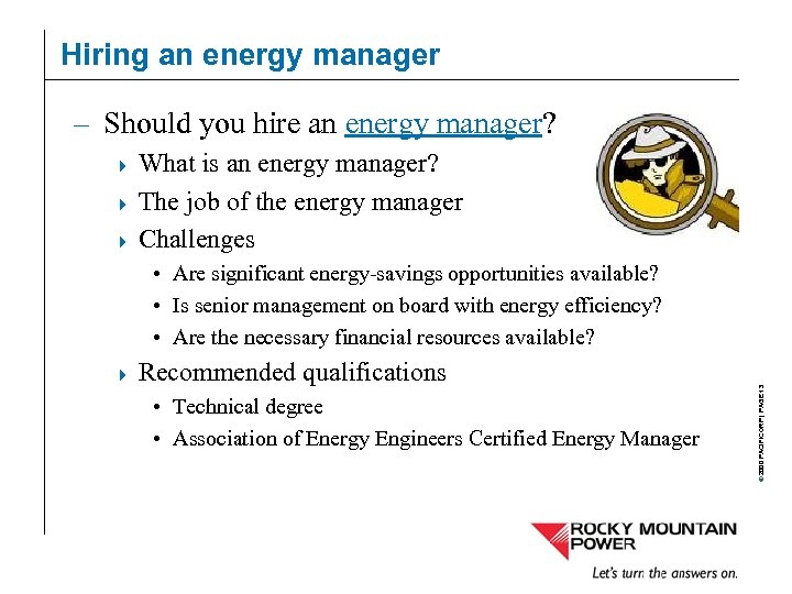 Hiring an energy manager – Should you hire an energy manager? What is an