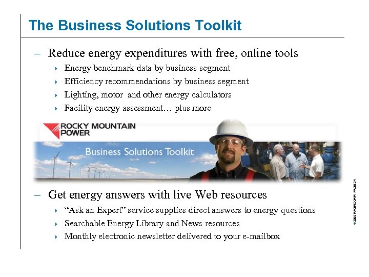 The Business Solutions Toolkit – Reduce energy expenditures with free, online tools 4 4