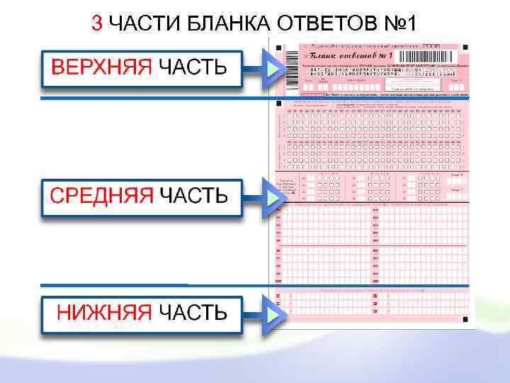 3 ЧАСТИ БЛАНКА ОТВЕТОВ № 1 