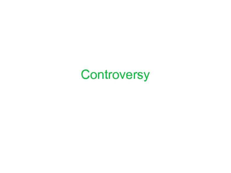 Controversy 
