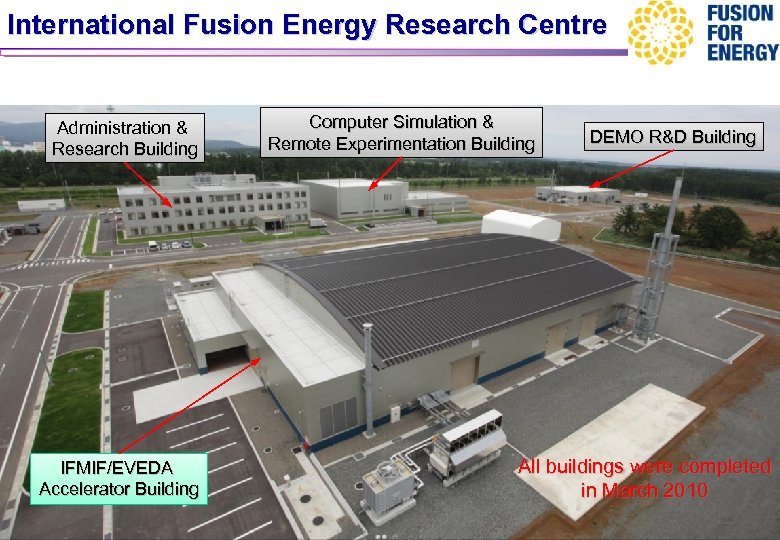 International Fusion Energy Research Centre Administration & Research Building IFMIF/EVEDA Accelerator Building Computer Simulation