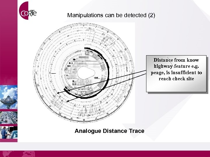Manipulations can be detected (2) Distance from know highway feature e. g. peage, is