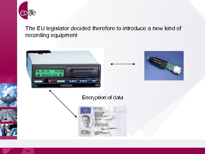 The EU legislator decided therefore to introduce a new kind of recording equipment Encryption