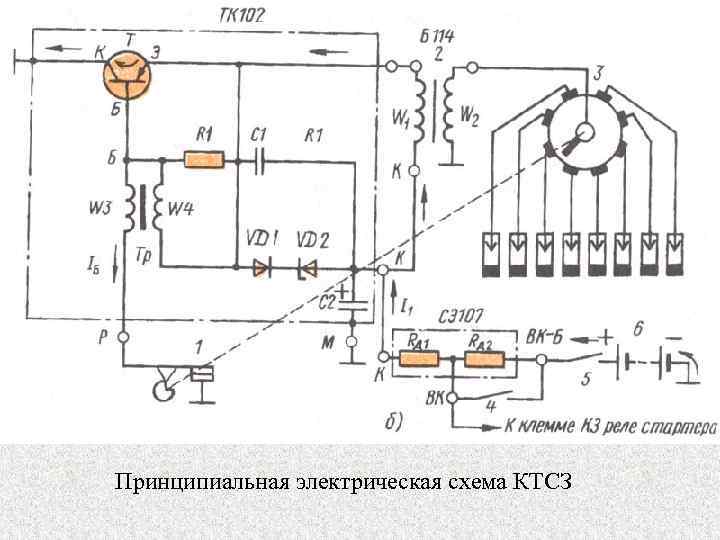 Принципиальная электрическая схема КТСЗ 