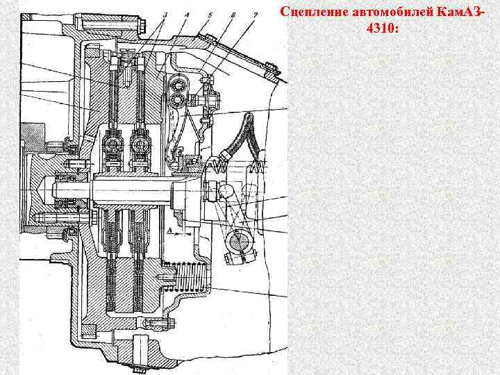 Сцепление автомобилей Кам. АЗ 4310: 