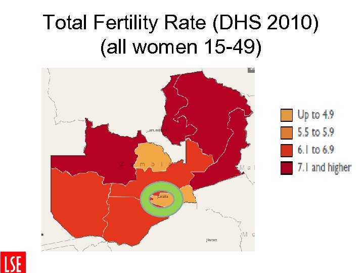 Total Fertility Rate (DHS 2010) (all women 15 -49) 