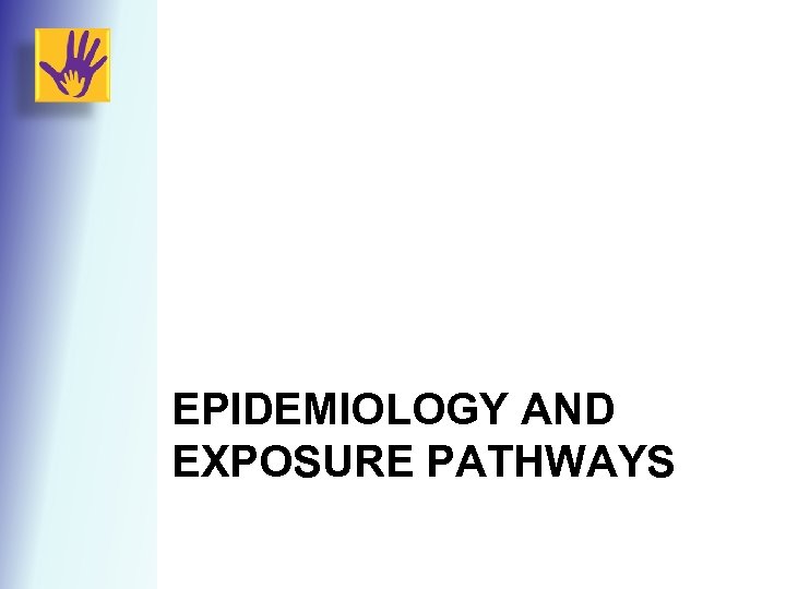 EPIDEMIOLOGY AND EXPOSURE PATHWAYS 
