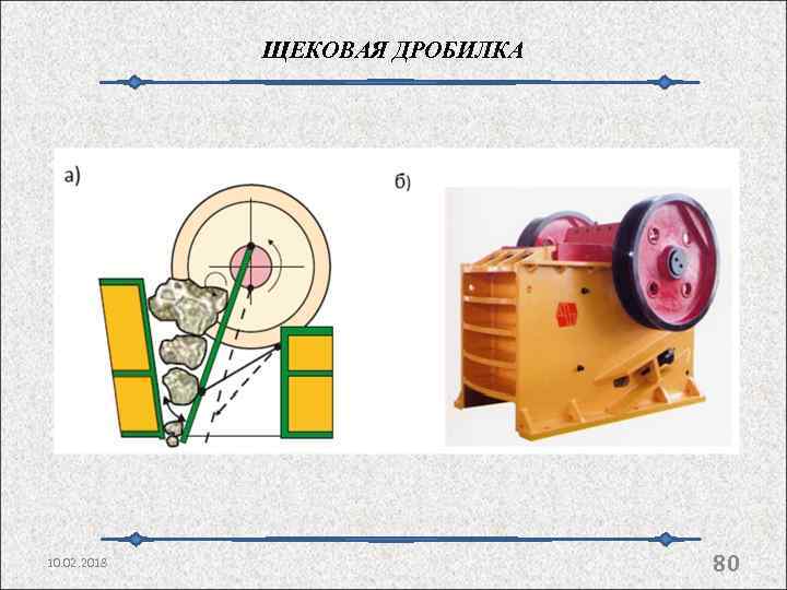 ЩЕКОВАЯ ДРОБИЛКА 10. 02. 2018 80 