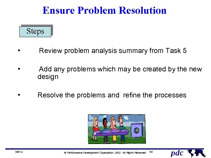 Ensure Problem Resolution Steps • Review problem analysis summary from Task 5 • Add