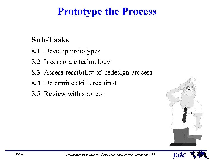 Prototype the Process Sub-Tasks 8. 1 Develop prototypes 8. 2 Incorporate technology 8. 3