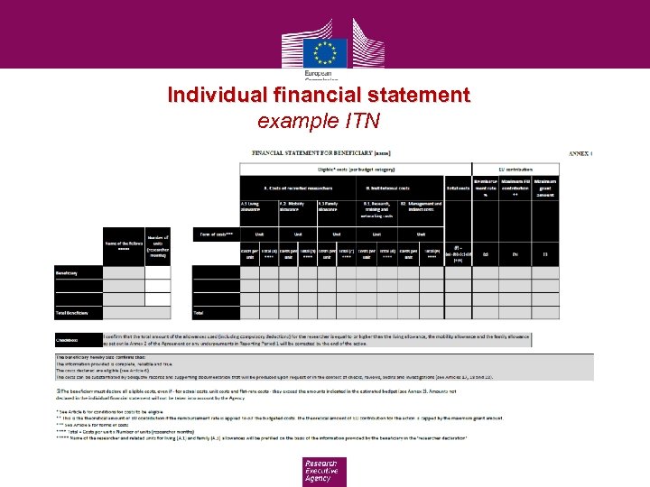 Individual financial statement example ITN 