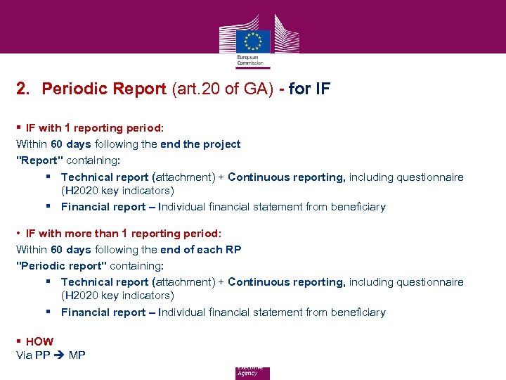 2. Periodic Report (art. 20 of GA) - for IF § IF with 1