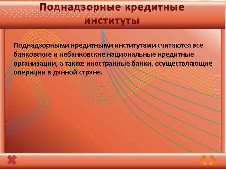 Национальное кредитное учреждение. Небанковские институты.