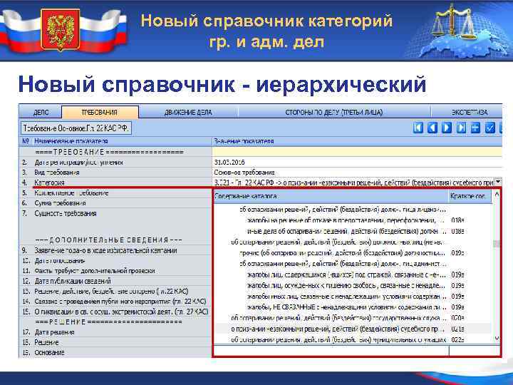 Новый справочник категорий гр. и адм. дел Новый справочник - иерархический 