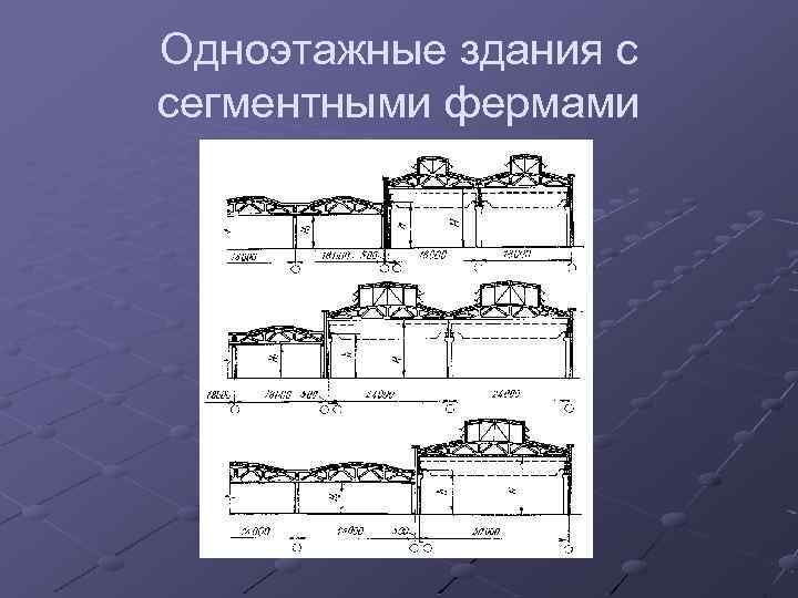 Одноэтажные здания с сегментными фермами 