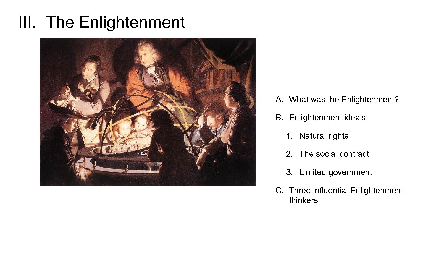 The Establishment Of The United States I