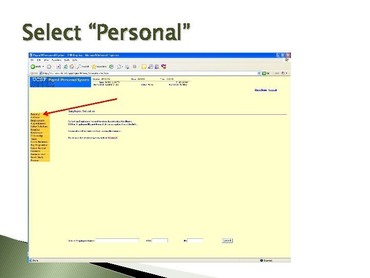 Select “Personal” 