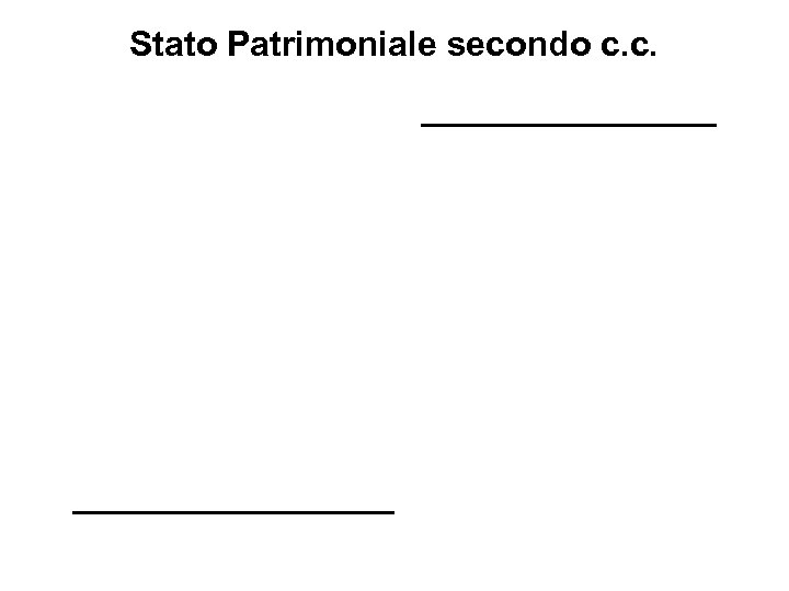 Stato Patrimoniale secondo c. c. 