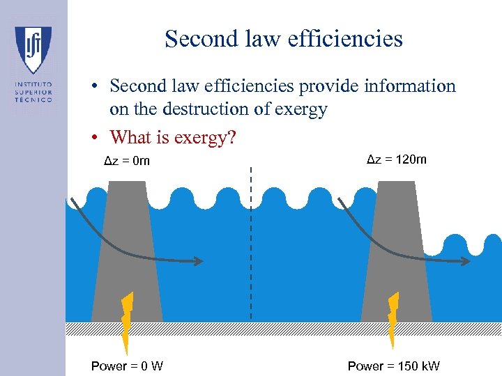 Second law efficiencies • Second law efficiencies provide information on the destruction of exergy