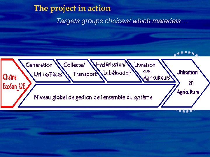 The project in action Targets groups choices/ which materials… 