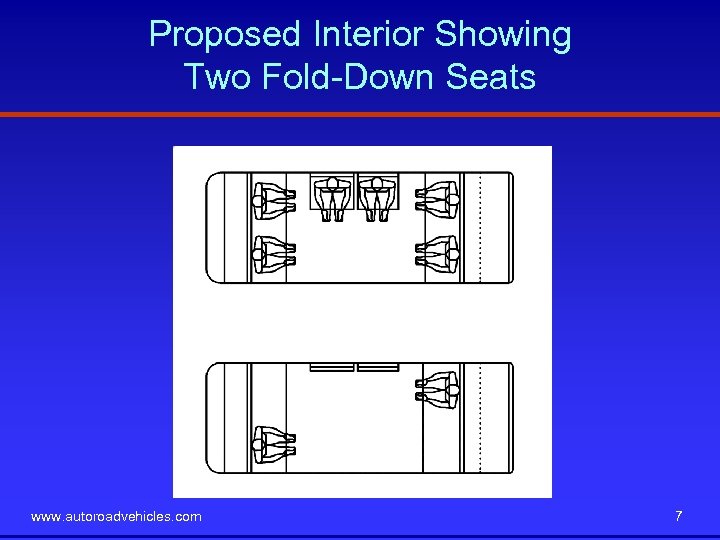 Proposed Interior Showing Two Fold-Down Seats www. autoroadvehicles. com 7 