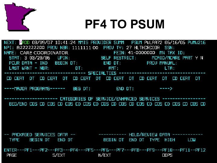 PF 4 TO PSUM 