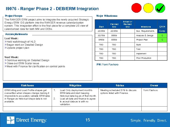 I 9076 - Ranger Phase 2 - DEB/ERM Integration Project Scope The RANGER ERM