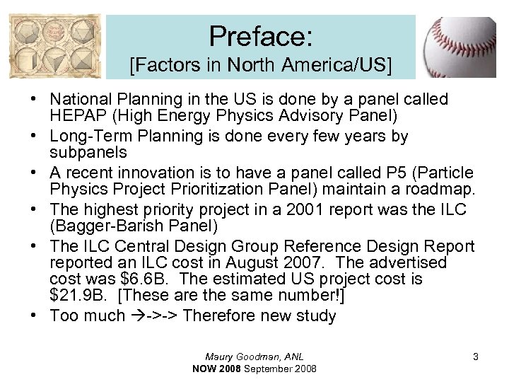 Preface: [Factors in North America/US] • National Planning in the US is done by