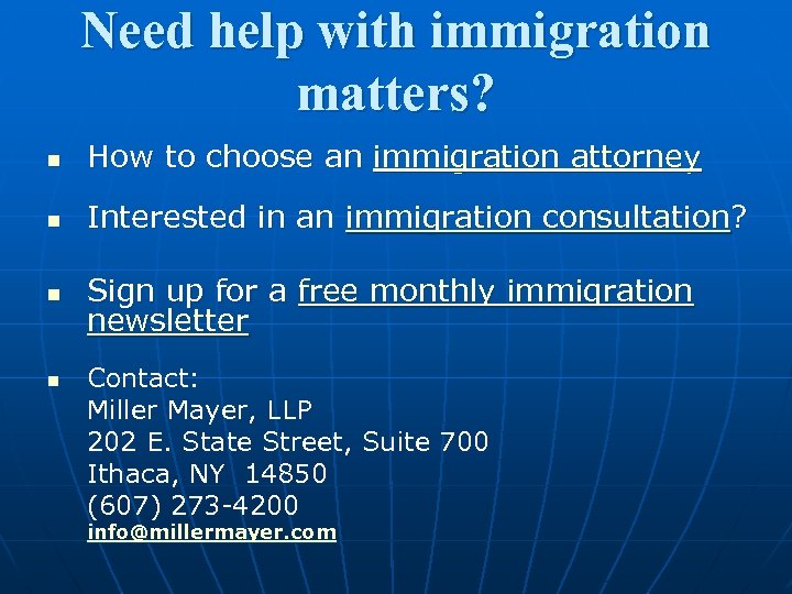 Need help with immigration matters? n How to choose an immigration attorney n Interested