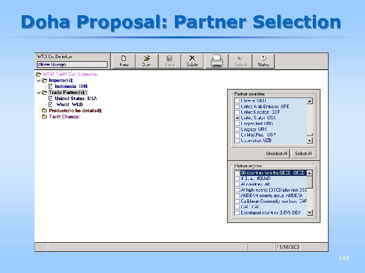 Doha Proposal: Partner Selection 149 
