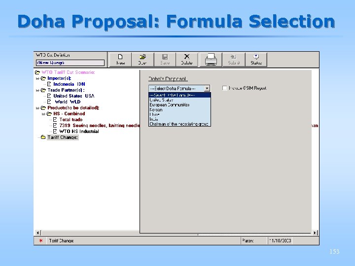Doha Proposal: Formula Selection 153 
