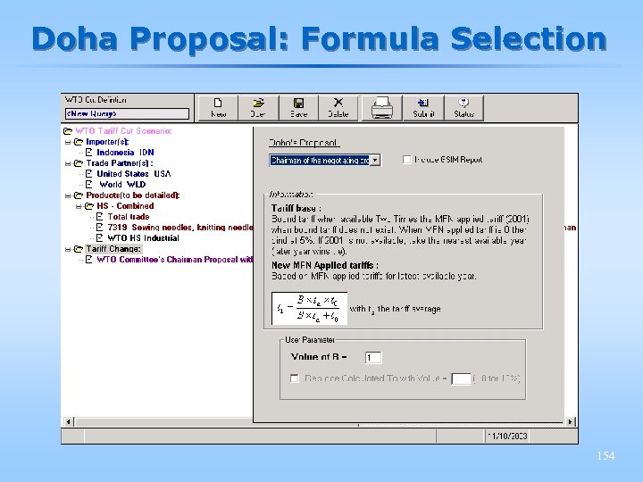 Doha Proposal: Formula Selection 154 