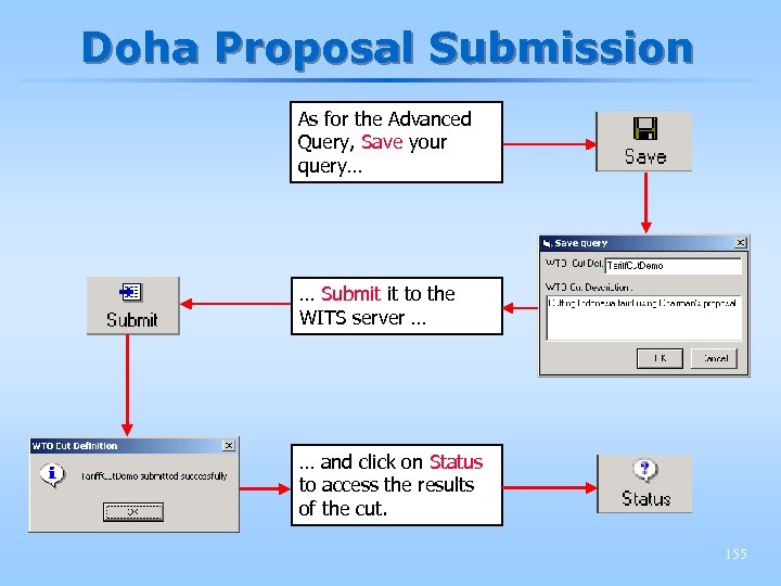 Doha Proposal Submission As for the Advanced Query, Save your query… … Submit it