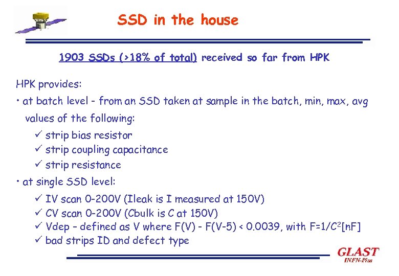 SSD in the house 1903 SSDs (>18% of total) received so far from HPK