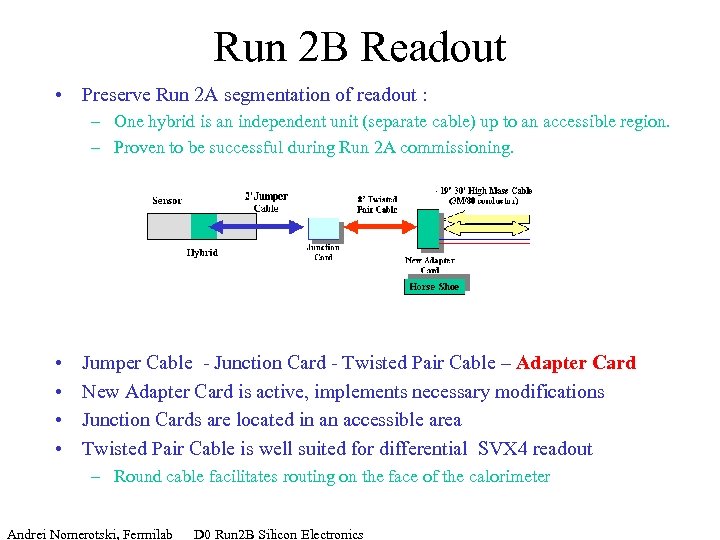 Run 2 B Readout • Preserve Run 2 A segmentation of readout : –