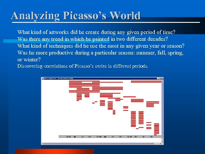 Analyzing Picasso’s World What kind of artworks did he create during any given period