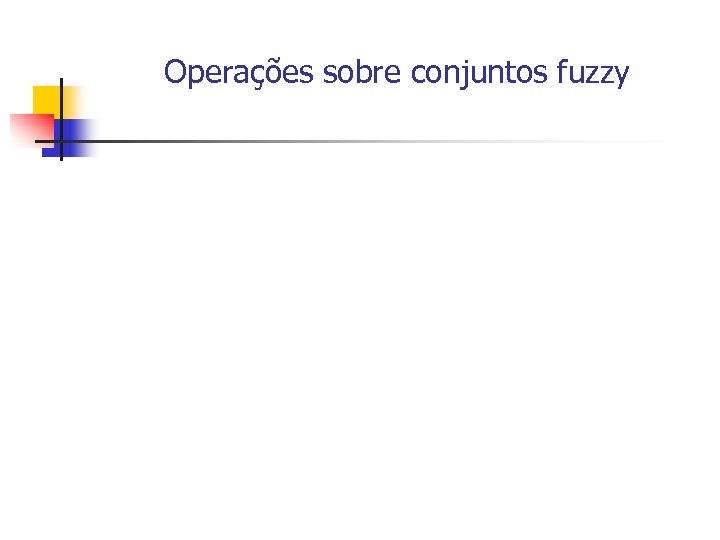 Operações sobre conjuntos fuzzy 