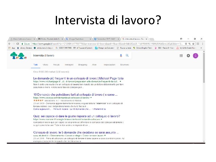 Intervista di lavoro? 