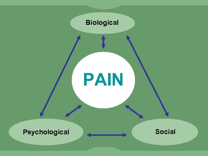 Biological PAIN Psychological Social 