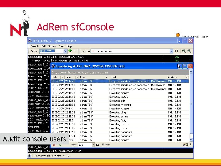 Ad. Rem sf. Console Audit console users 