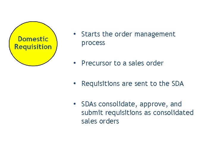  • Starts the order management process • Precursor to a sales order •