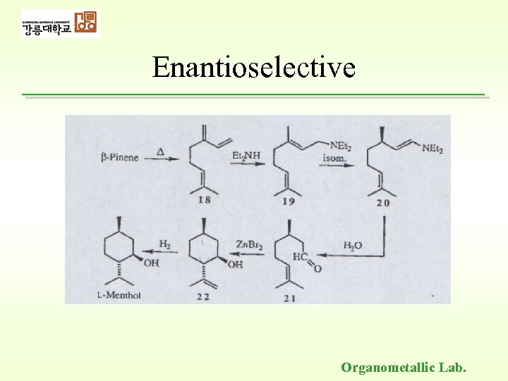 Enantioselective Organometallic Lab. 