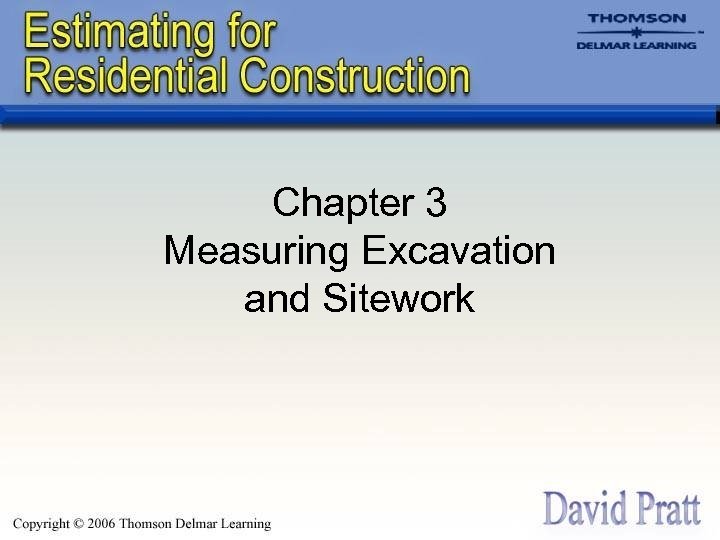 Chapter 3 Measuring Excavation and Sitework 