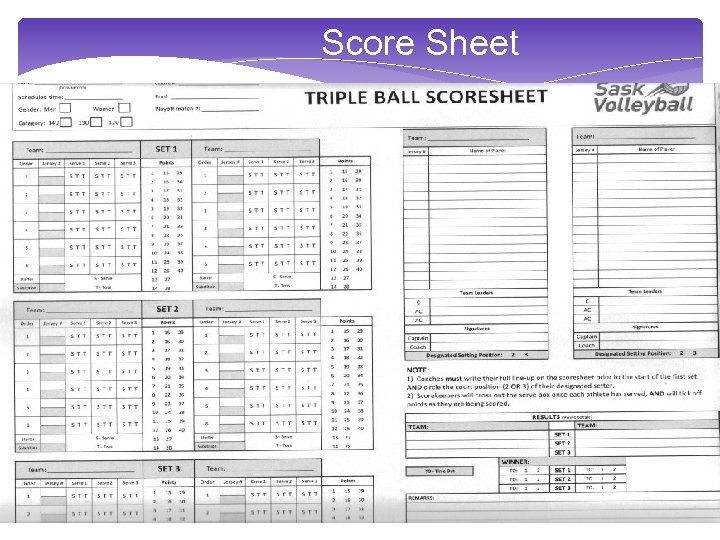 Score Sheet 