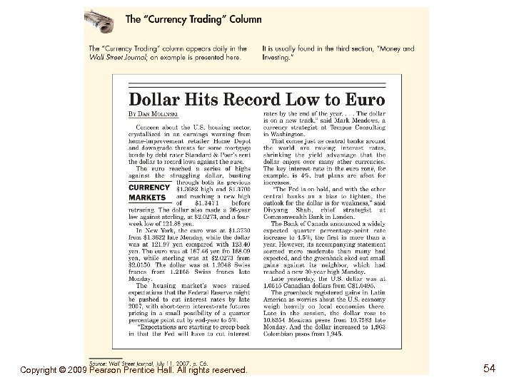 Copyright © 2009 Pearson Prentice Hall. All rights reserved. 54 