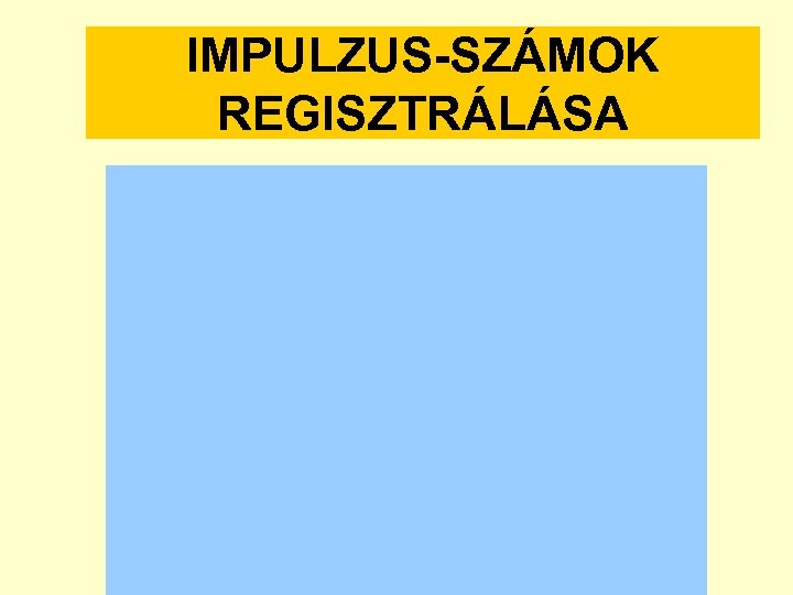 IMPULZUS-SZÁMOK REGISZTRÁLÁSA 
