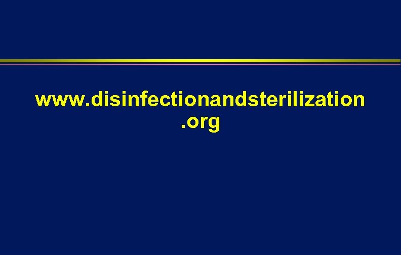 www. disinfectionandsterilization. org 