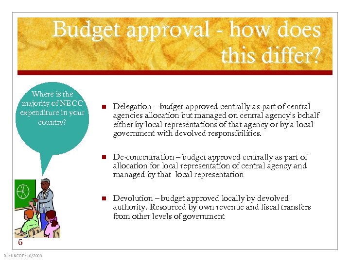 Budget approval - how does this differ? Where is the majority of NECC expenditure