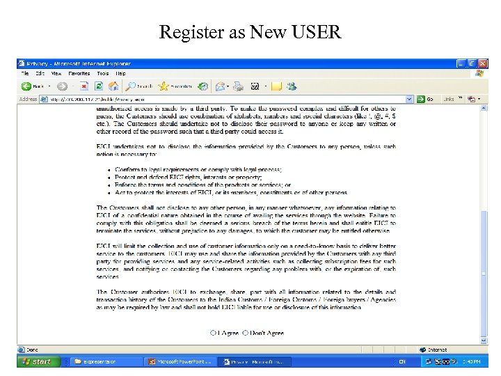 Register as New USER 