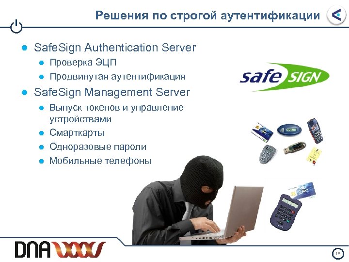 I Решения по строгой аутентификации ● Safe. Sign Authentication Server ● Проверка ЭЦП ●